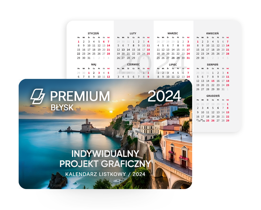 Kalendarz listkowy Premium Błysk