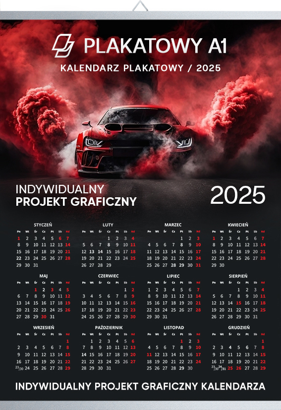 Kalendarz Plakatowy A1 (594 x 841 mm)